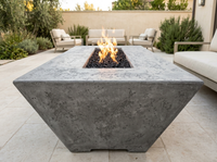 Grand Canyon Olympus Rectangular GFRC Fire Pit Table - 60" x 30" x 18" Gray, Propane — alternate view