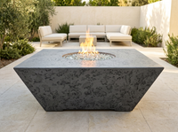 Grand Canyon Olympus Square 48" GFRC Gas Fire Table - Gray, Propane — alternate view