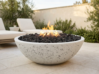 Grand Canyon 39" x 13" Round Fire Bowl with 30" Ring Burner — outdoor setting