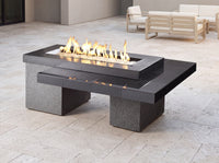 Uptown Black Manual Ignition Gas Fire Pit Table — outdoor setting