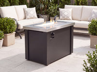 Providence Stainless Steel Crystal Gas Fire Pit Table — alternate view