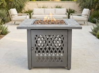 Uniflame Gas Fire Pit Table with Slate Tile Mantel - LP — alternate view