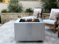Tana Fia Stainless Steel Gas Fire Pit — alternate view