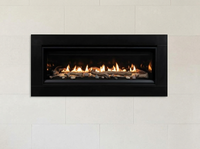 Superior DRL3500 55" Linear Direct Vent Gas Fireplace - Model DRL3555 — room setting. AI-assisted visualization; shown fronts, liners, media and surroundings may be optional.