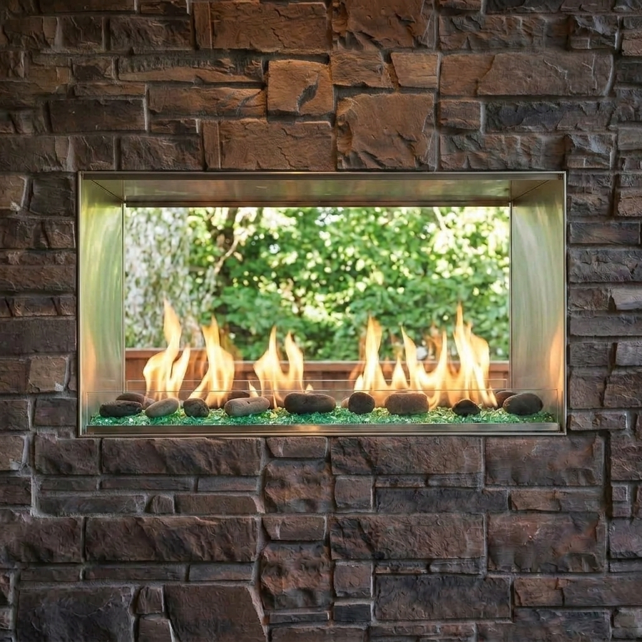 Majestic Lanai 48" See-Through Outdoor Linear Gas Fireplace