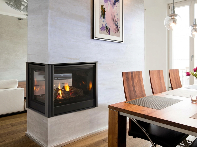 Majestic Pier 36" Direct Vent Gas Fireplace — additional view. AI-assisted visualization; shown fronts, liners, media and surroundings may be optional.