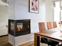 Majestic Pier 36" Direct Vent Gas Fireplace — additional view. AI-assisted visualization; shown fronts, liners, media and surroundings may be optional.