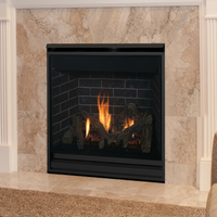 Superior DRT3040. Shown with optional Blackstone liner and Vista front configuration. AI-assisted editorial visualization preserving the manufacturer-photographed installation. Optional accessories are not represented as included in the base price. Installation must follow the supplied model-specific manual.
