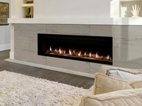 Superior DRL6000 72" Direct Vent Linear Gas Fireplace - Model DRL6072 — room setting. AI-assisted visualization; shown fronts, liners, media and surroundings may be optional.