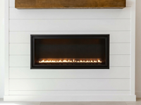 Empire Boulevard SL 30" Vent-Free Gas Fireplace — room setting. AI-assisted visualization; shown fronts, liners, media and surroundings may be optional.