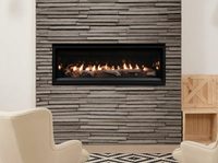 Superior DRL2000 55" Linear Direct Vent Gas Fireplace - Model DRL2055 — room setting. AI-assisted visualization; shown fronts, liners, media and surroundings may be optional.