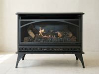 Empire HearthRite Vent-Free Gas Stove - Model HRSQ25MVL — room setting. AI-assisted visualization; shown fronts, liners, media and surroundings may be optional.