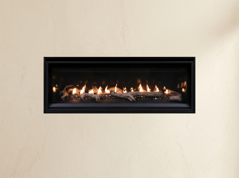 Superior DRL2000 55" Linear Direct Vent Gas Fireplace - Model DRL2055 — additional view. AI-assisted visualization; shown fronts, liners, media and surroundings may be optional.