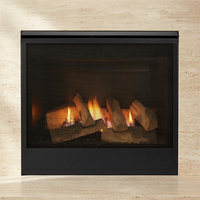 Majestic Mercury 32" Direct Vent Gas Fireplace — room setting. AI-assisted visualization; shown fronts, liners, media and surroundings may be optional.