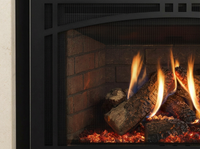 Majestic Ruby Platinum 30" Direct Vent Gas Fireplace Insert - Model RUBYP30IN — additional view. AI-assisted visualization; shown fronts, liners, media and surroundings may be optional.