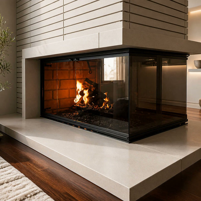 Corner & Multi-Sided fireplace doors