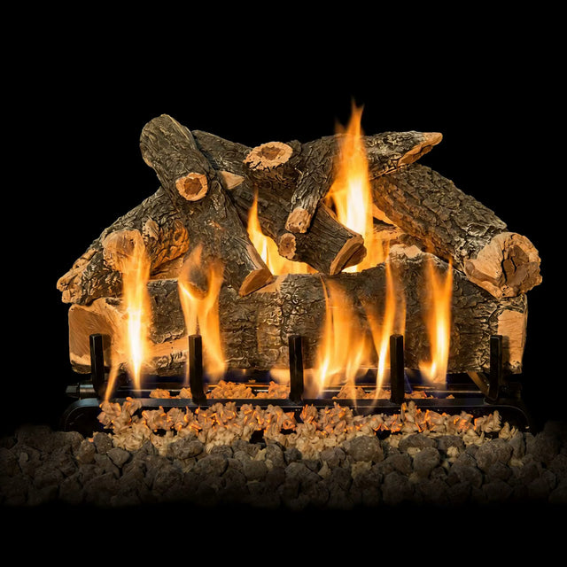 Vented gas logs — 24" Arizona Weathered Oak Vented Gas Log Set | Grand Canyon