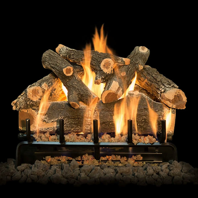 Grand Canyon gas logs — Grand Canyon Arzn Weathered Oak See-Through Vented Gas Log Set