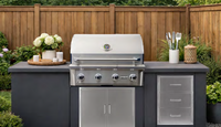 Ember by Wildfire 32-Inch Built-In Gas Grill with Infrared Sear Burner — Outdoor kitchen inspiration; surrounding cabinetry sold separately