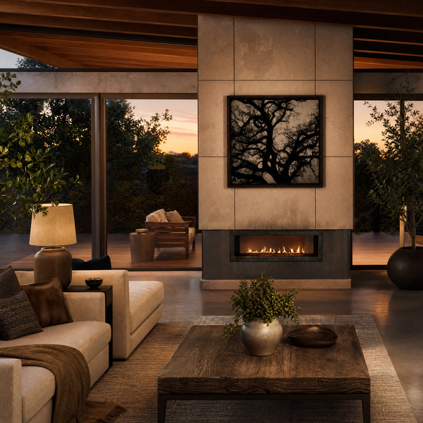 Empire Boulevard 48" See-Through Direct Vent Linear Gas Fireplace — lifestyle