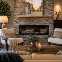 Empire Boulevard 48" See-Through Vent-Free Linear Gas Fireplace — lifestyle