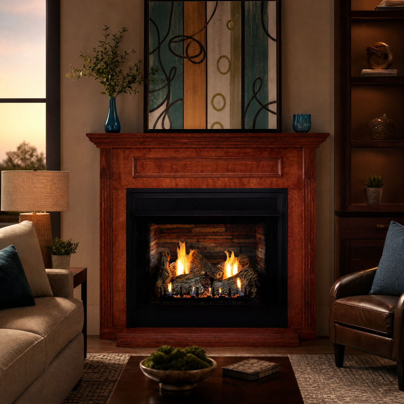 Empire Breckenridge Deluxe 36" Vent-Free Gas Firebox - Model VFD36FB — lifestyle