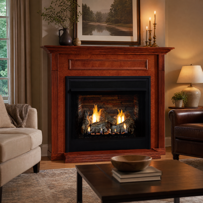 Empire Breckenridge Premium 36" Vent-Free Gas Firebox - Model VFP36FB — lifestyle
