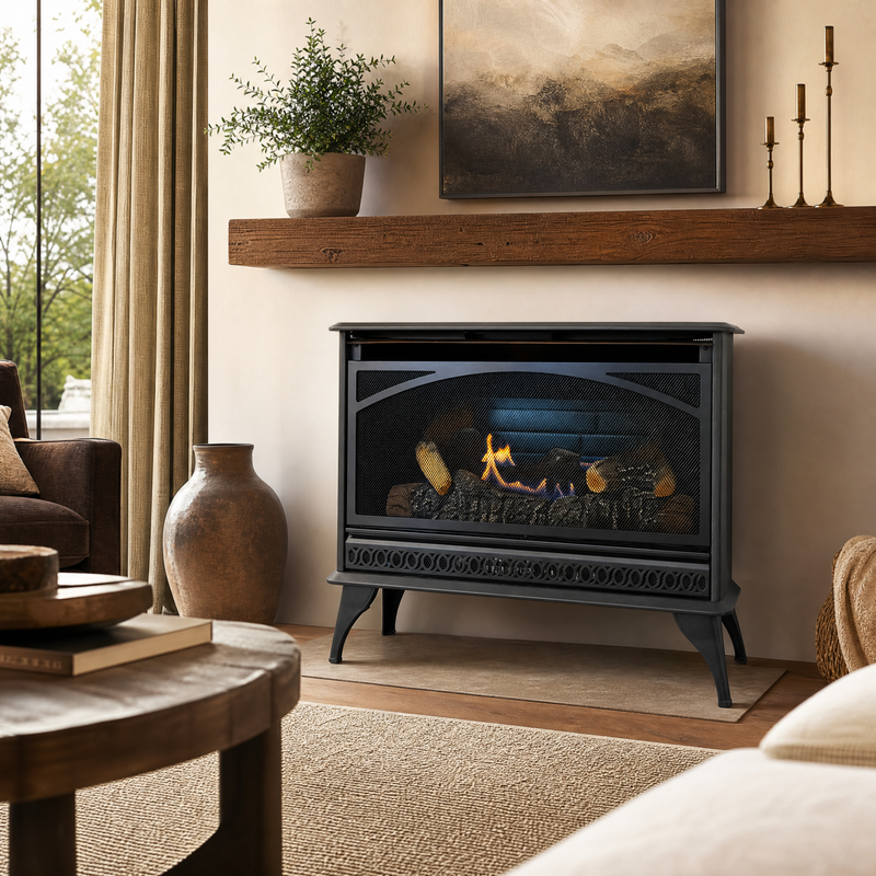 Empire HearthRite Vent-Free Gas Stove - Model HRSQ25MVL — lifestyle
