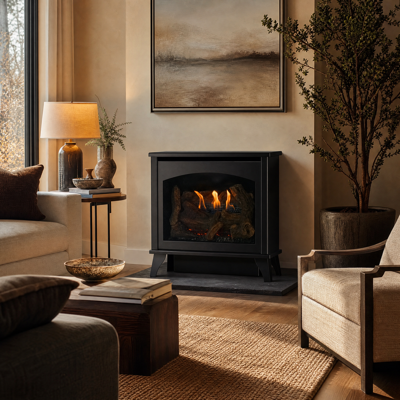 Empire Spirit Vent-Free Steel Gas Stove - Model VFD20MS — lifestyle
