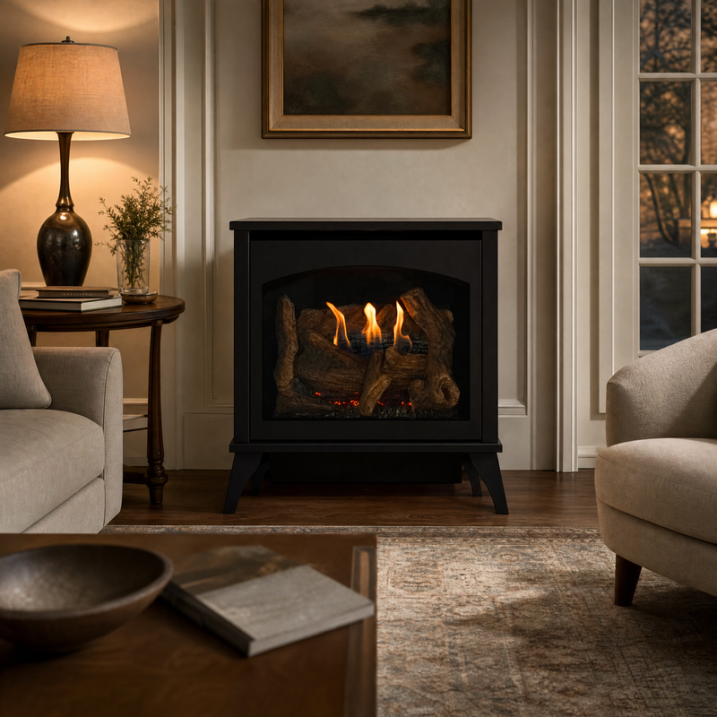 Empire Spirit Vent-Free Steel Gas Stove - Model VFD30MS — lifestyle