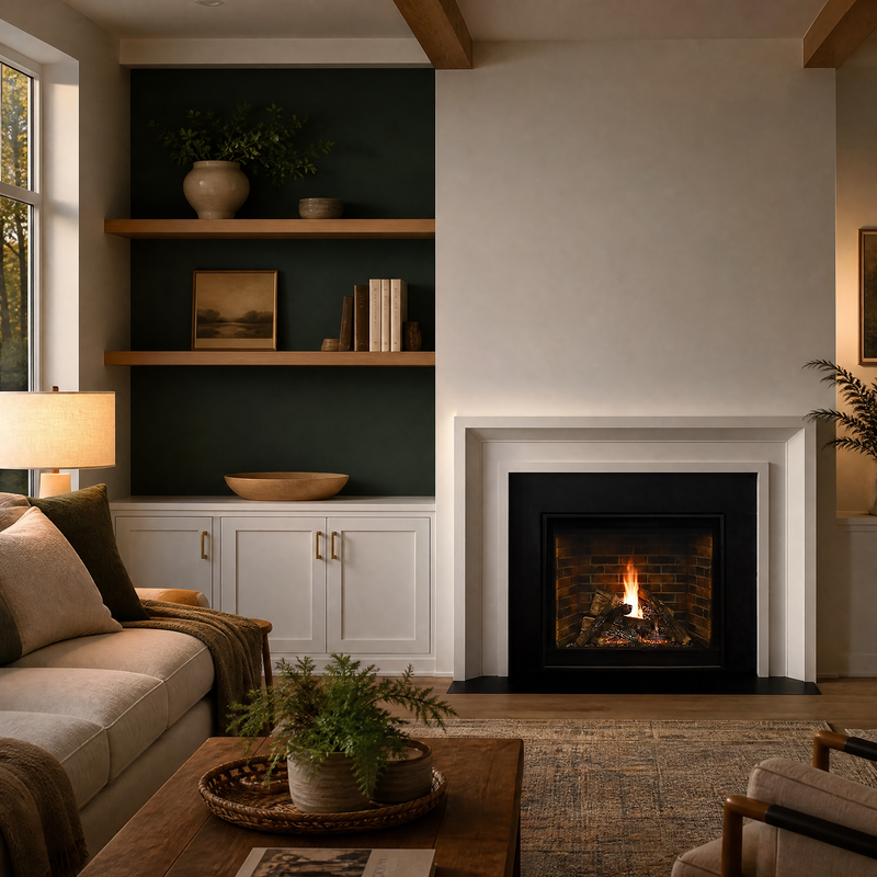 Empire Tahoe Clean-Face Premium 42" Direct Vent Gas Fireplace — lifestyle