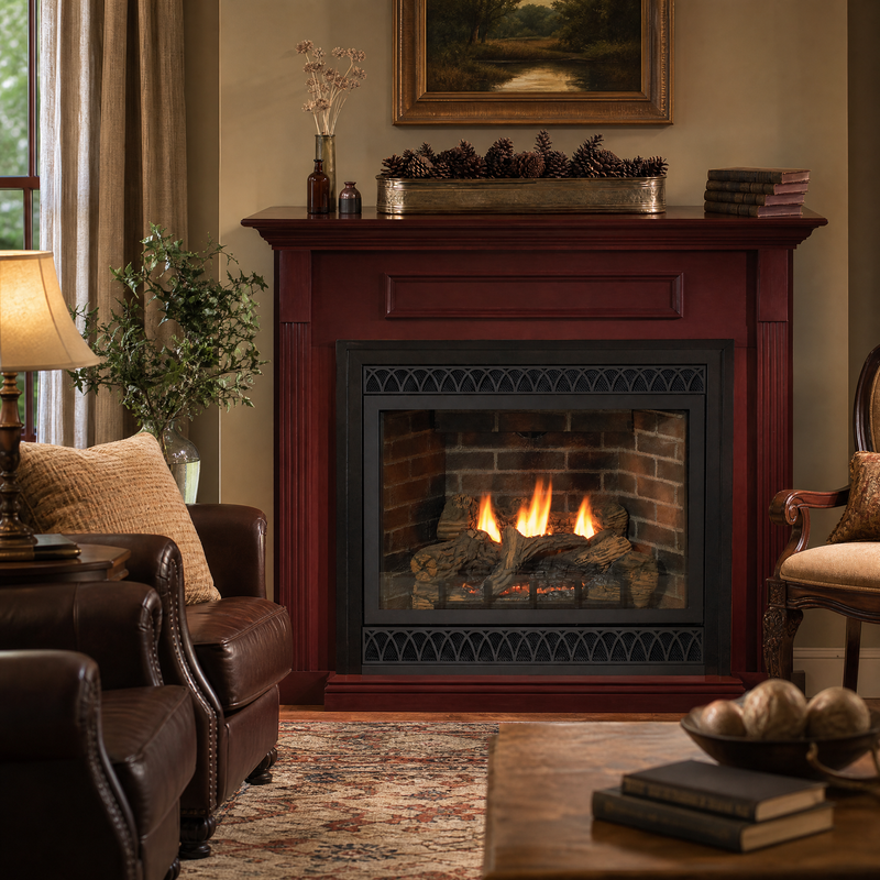Empire Tahoe Deluxe 32" Direct Vent Gas Fireplace - Model DVD32FP — lifestyle