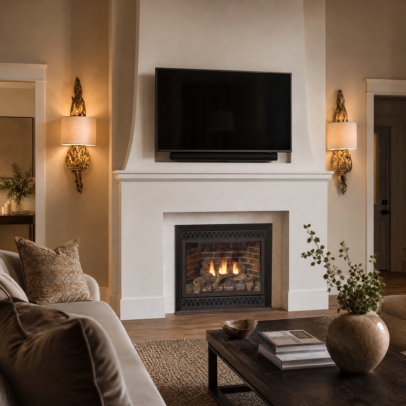 Empire Tahoe Deluxe 36" Direct Vent Gas Fireplace — lifestyle