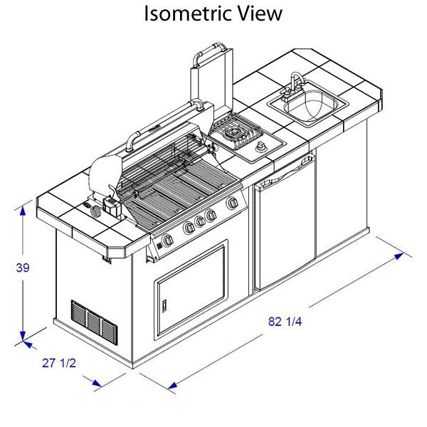 Bull Outdoor Kitchen Grill Island