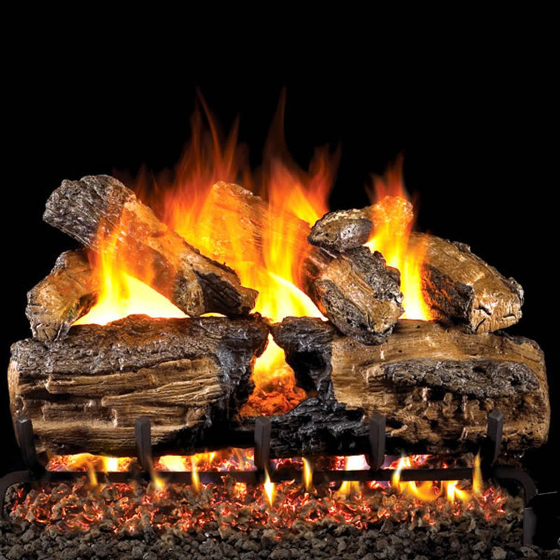 18" Burnt Split Outdoor Vented Gas Log Set | Real Fyre