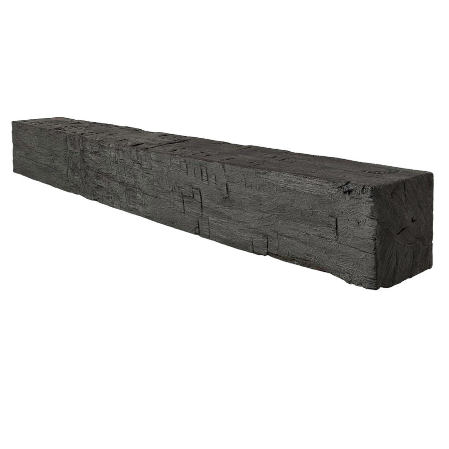 Farmhouse Rustic Concrete Mantel Shelf – Non-Combustible Fireplace Mantel in Eclipse Finish by Lexington Hearth