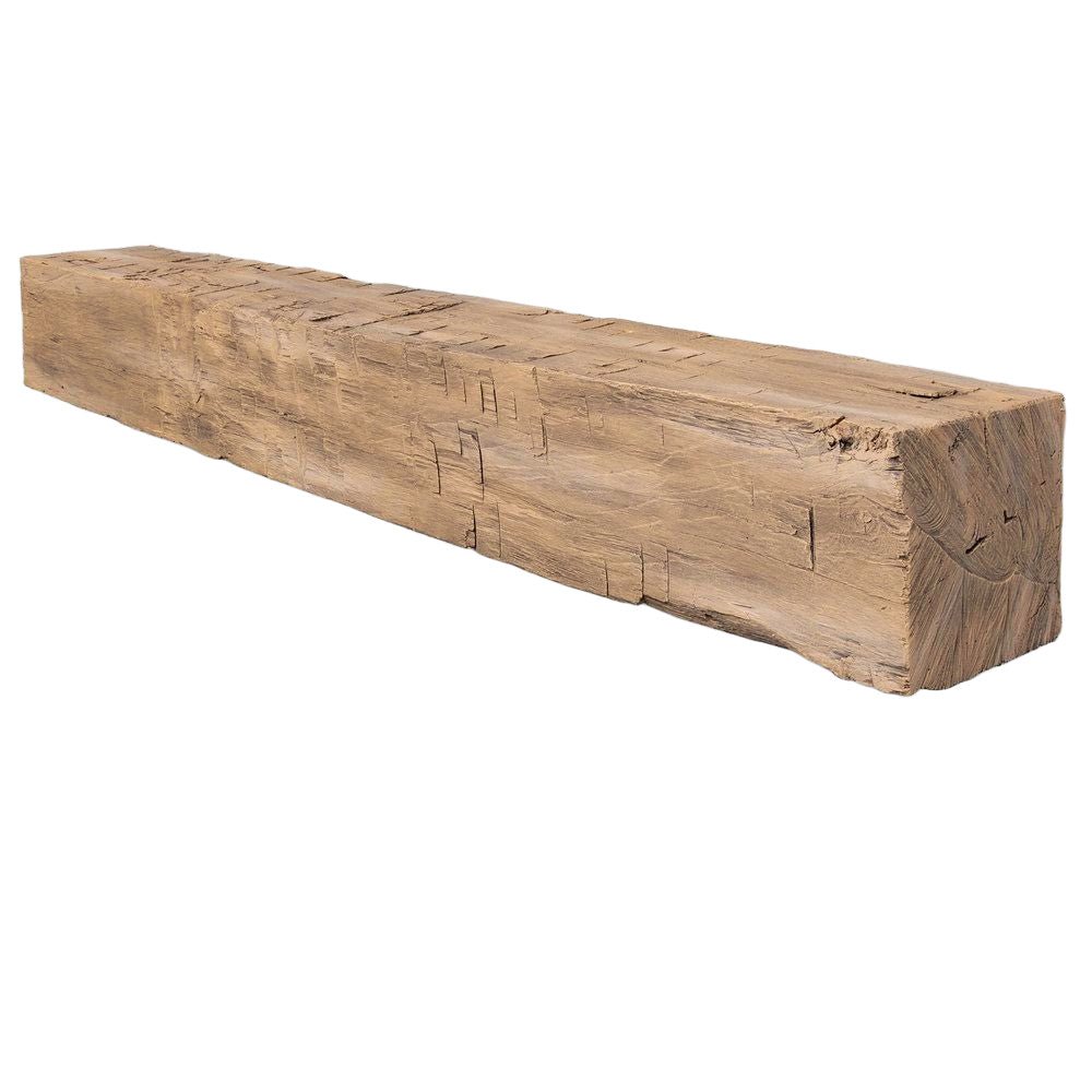 Farmhouse Rustic Concrete Mantel Shelf – Non-Combustible Fireplace Mantel in Pale Honey Finish by Lexington Hearth