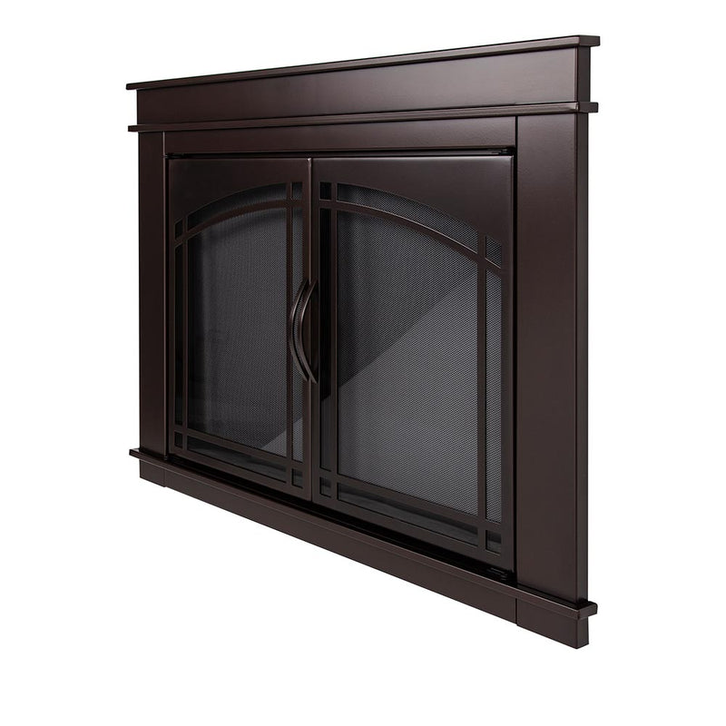 Farnsworth Oil Rubbed Bronze Masonry Fireplace Door | Standard Sizes - ExceptionalFire
