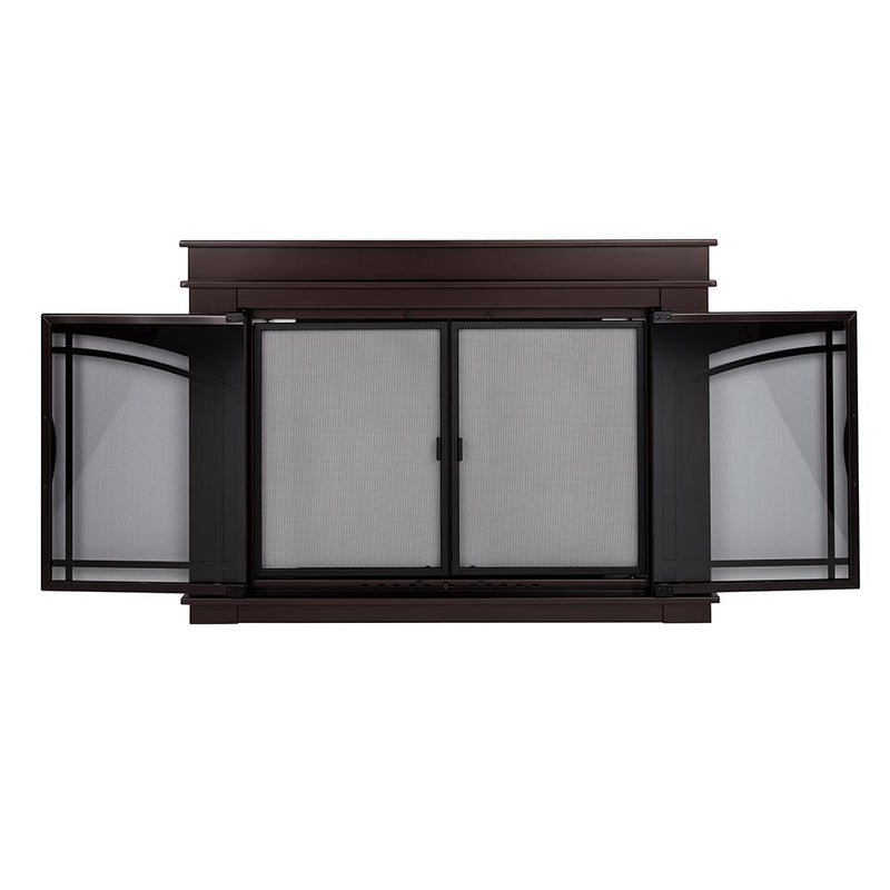 Farnsworth Oil Rubbed Bronze Masonry Fireplace Door | Standard Sizes - ExceptionalFire