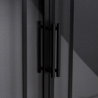 Finley Flat Black Masonry Fireplace Door | Standard Sizes - ExceptionalFire