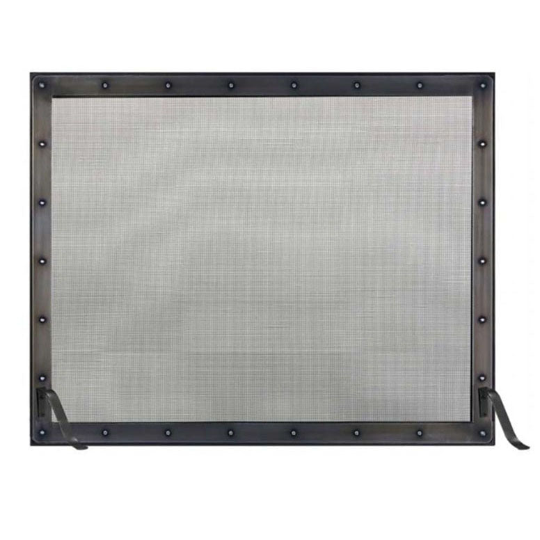 Fireplace Screen Custom Made 21 Finishes by Design Specialties Black Rock