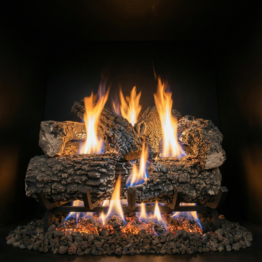 Design Specialties Arlington Ash 18-Inch Vented Gas Log Set, 45,000 BTU