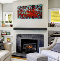 Flat Sawn Non-Combustible Concrete Mantel Shelf Eclipse Finish - ExceptionalFire