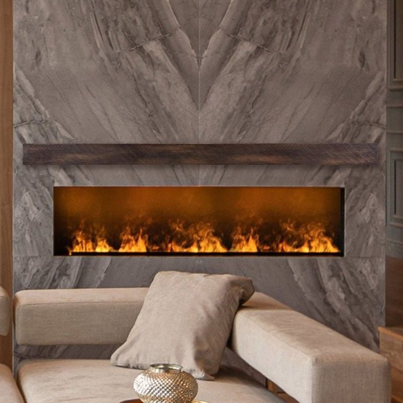 Flat Sawn Non-Combustible Concrete Mantel Shelf Maduro Finish