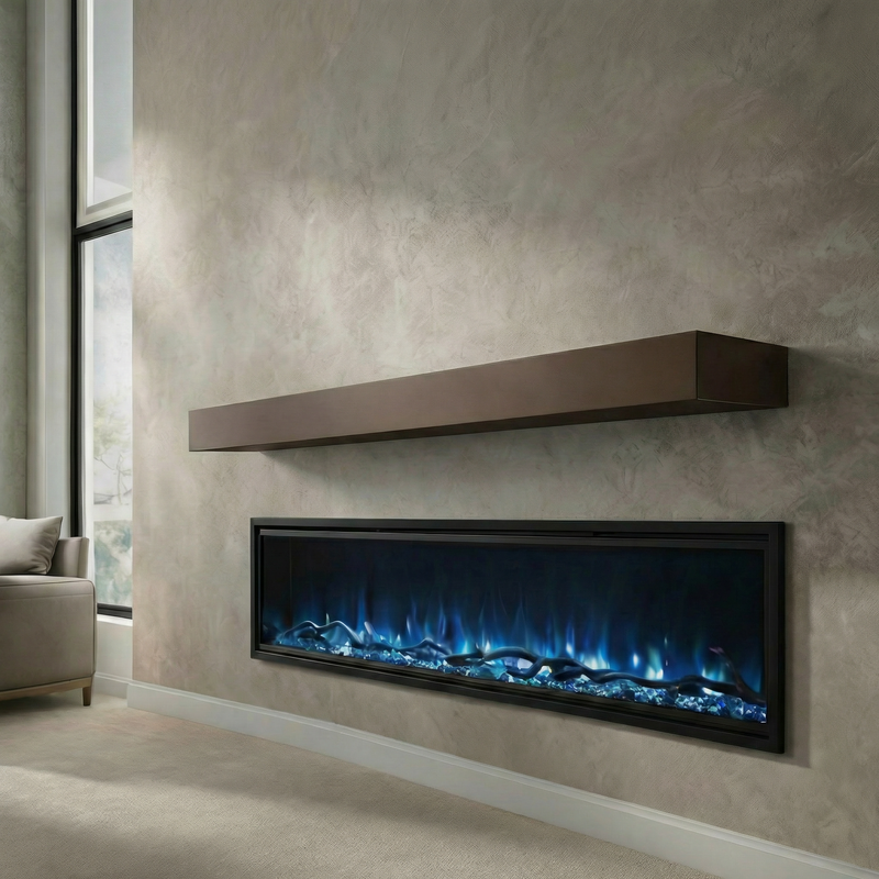 Standard Non-Combustible Steel Mantel Shelves | 12 Finishes
