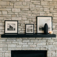 In-Stock Steel Mantel Shelf | Matte Black, Non-Combustible | Ships in 48 Hours