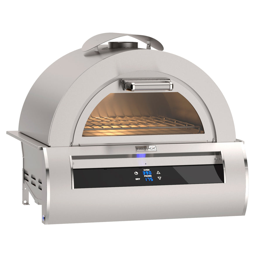 Fire Magic Echelon Black Glass Built-In Gas Pizza Oven