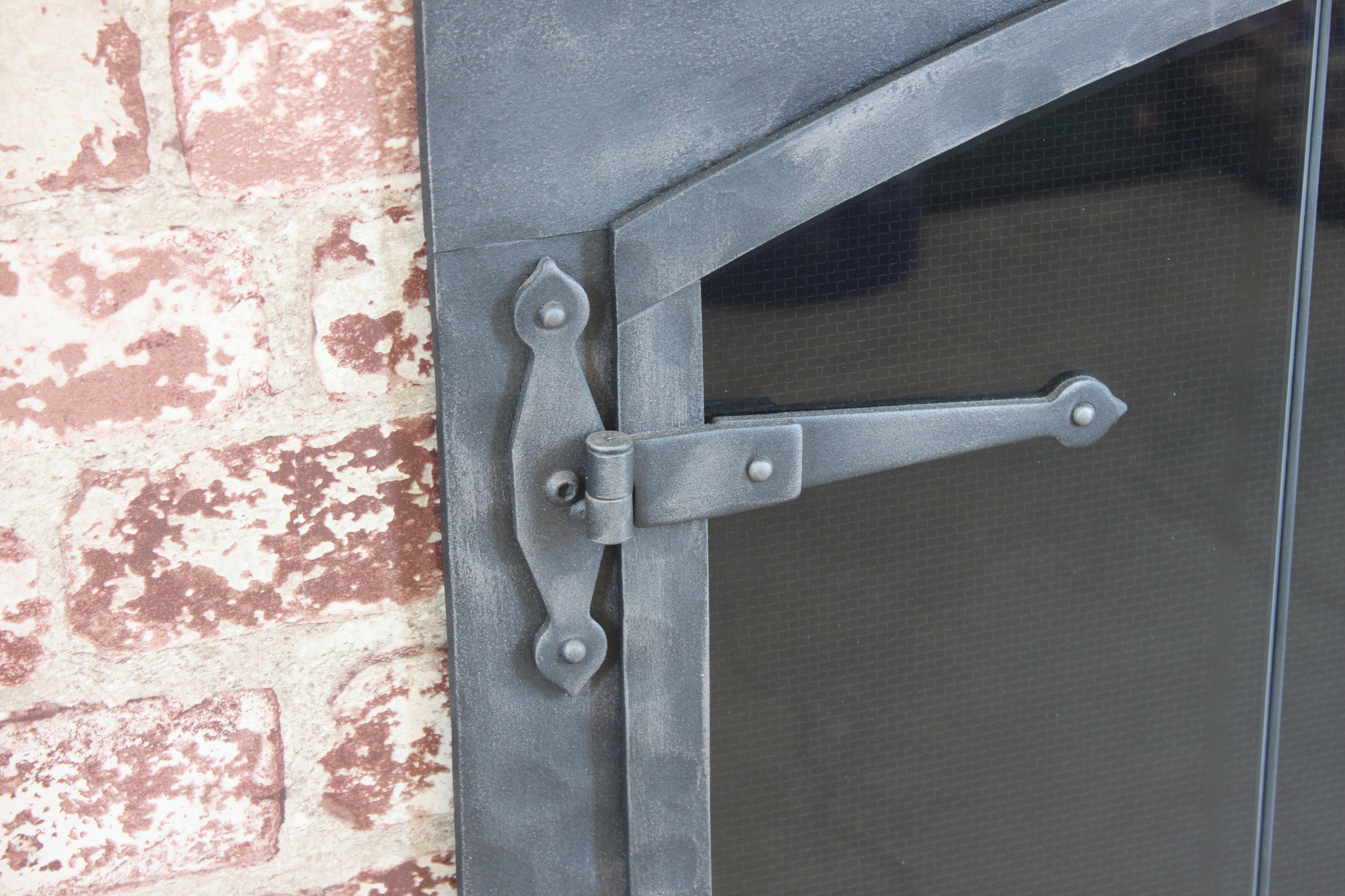 Forged Iron - Arch Conversion - Masonry and Prefab Fireplace Glass Doors