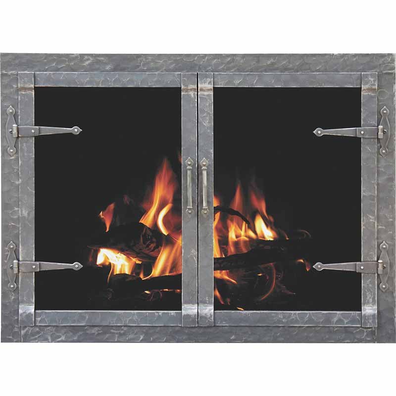 Forged Iron - Masonry and Prefab Fireplace Glass Doors