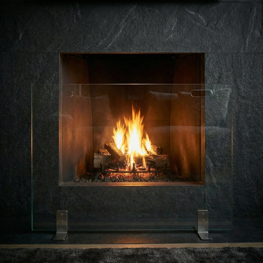 Fireplace Glass Screen 54" W x 40" H / Cast Bronze / Design Specialties